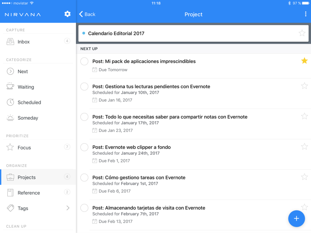 Nirvana GTD · Calendario Editorial 2017