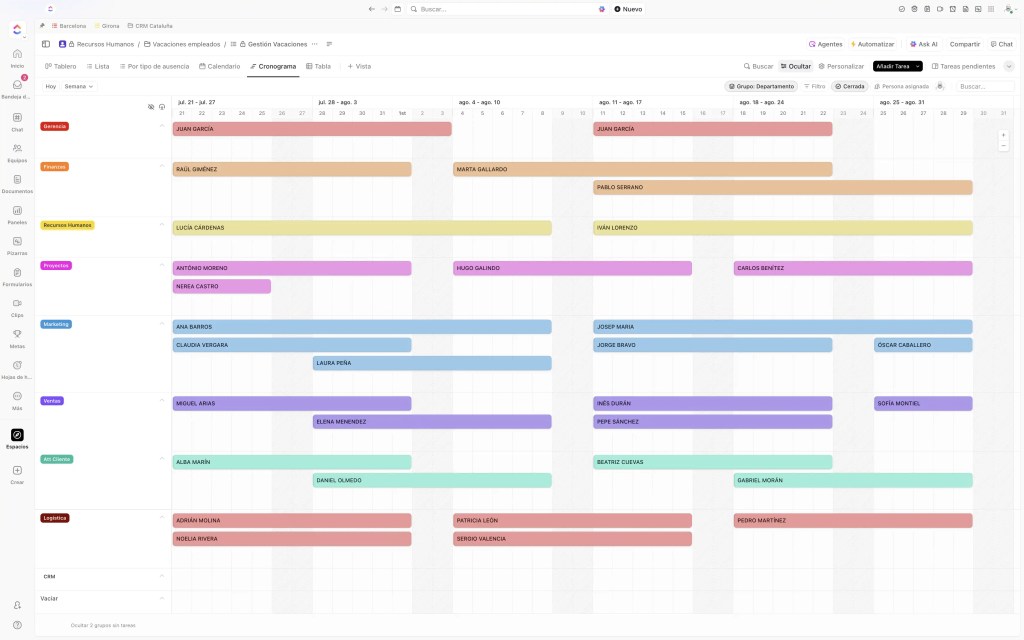 JosepMariaMartinez-consultorClickUp-asana-monday-cronograma vacaciones en ClickUp