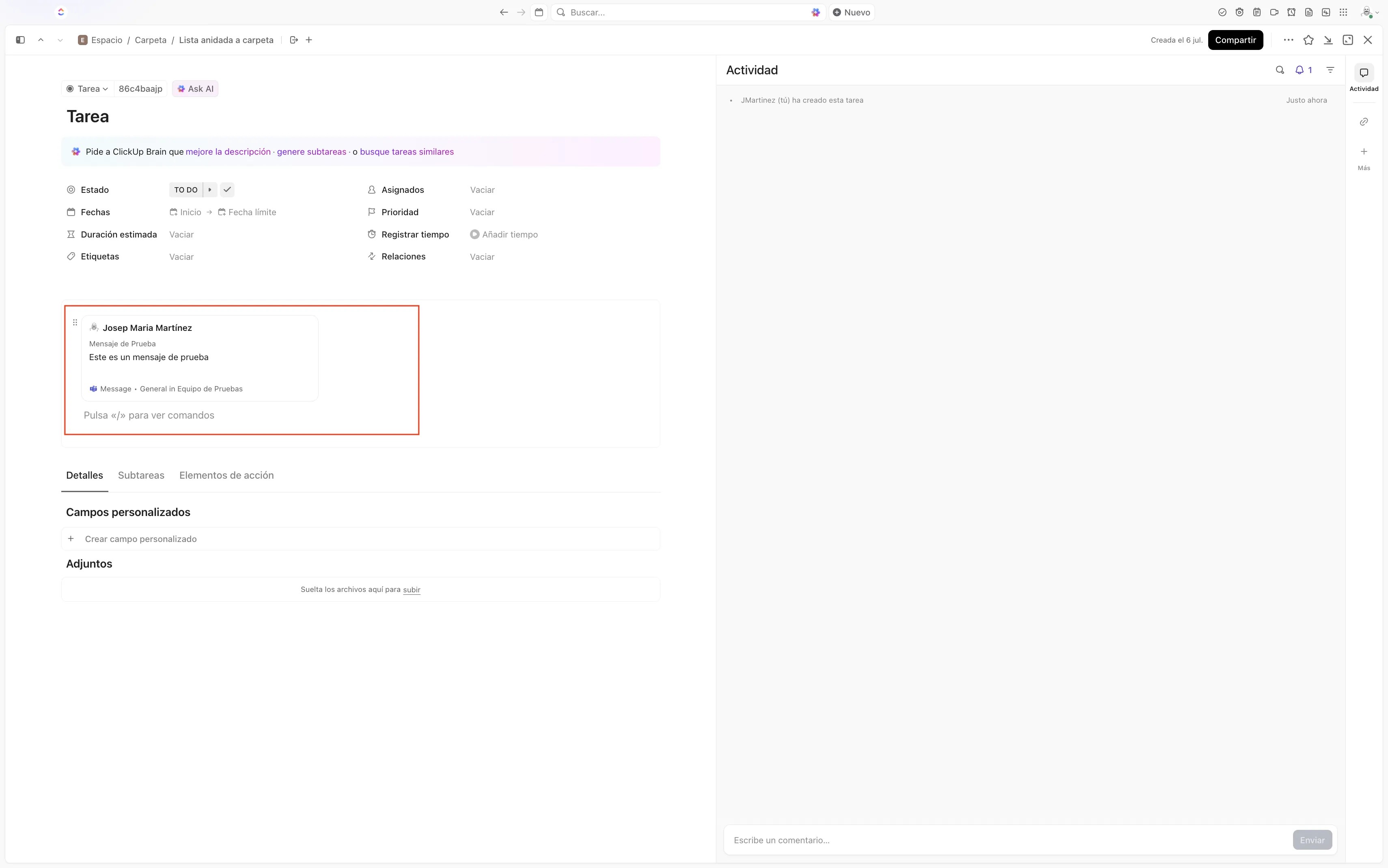 JosepMariaMartinez-consultorClickUp-asana-monday-mensajeteams visto en ClickUp