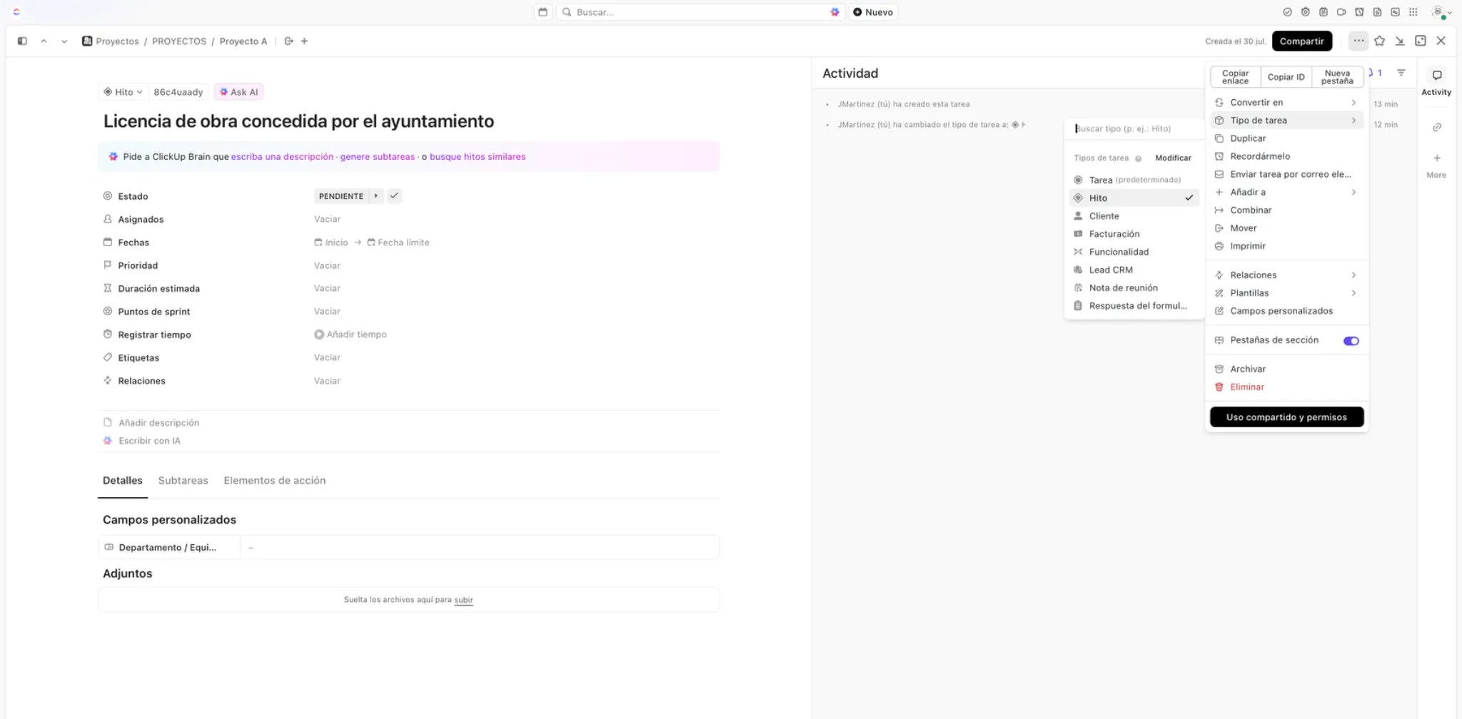 JosepMariaMartinez-consultorClickUp-asana-monday-ClickUp_convertir_a_hito_dentro_tarea2